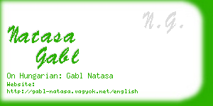 natasa gabl business card